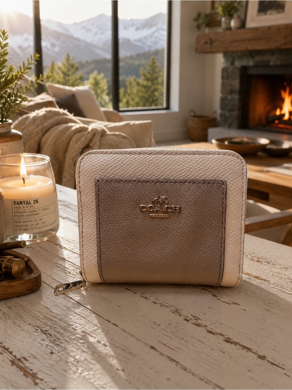 Coach Colorblock 2010 Bifold Zip Wallet